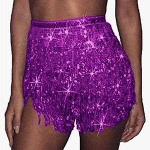 Purple Sequin Skirt